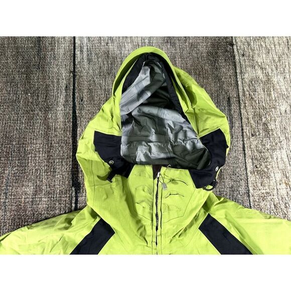 Spyder Men's Pryme Event Waterproof Windbreaker Rain Jacket Lime Green Medium - Picture 2 of 12